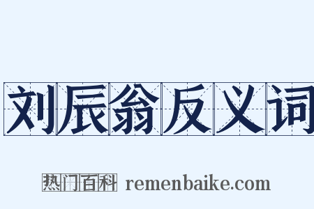 刘辰翁反义词是什么意思的图片